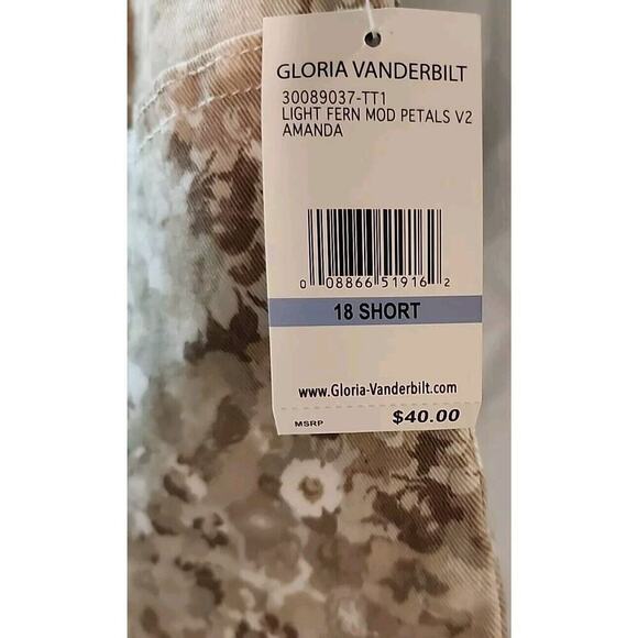 NWT Gloria Vanderbilt Amanda Swan Series Slimming Jeans classic Rise 18 Short - Picture 3 of 7